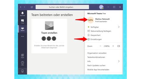 ms teams online öffnen.